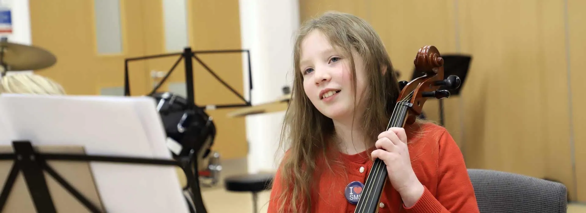 girl playing a cello