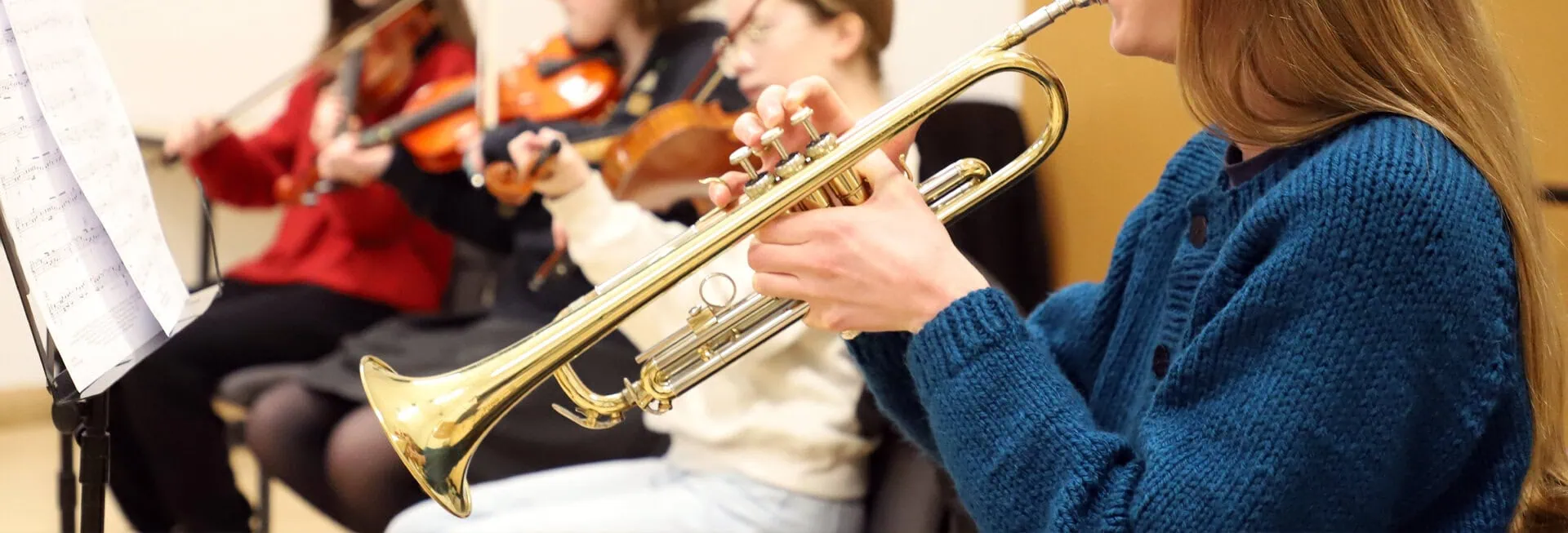 playing instruments during lesson